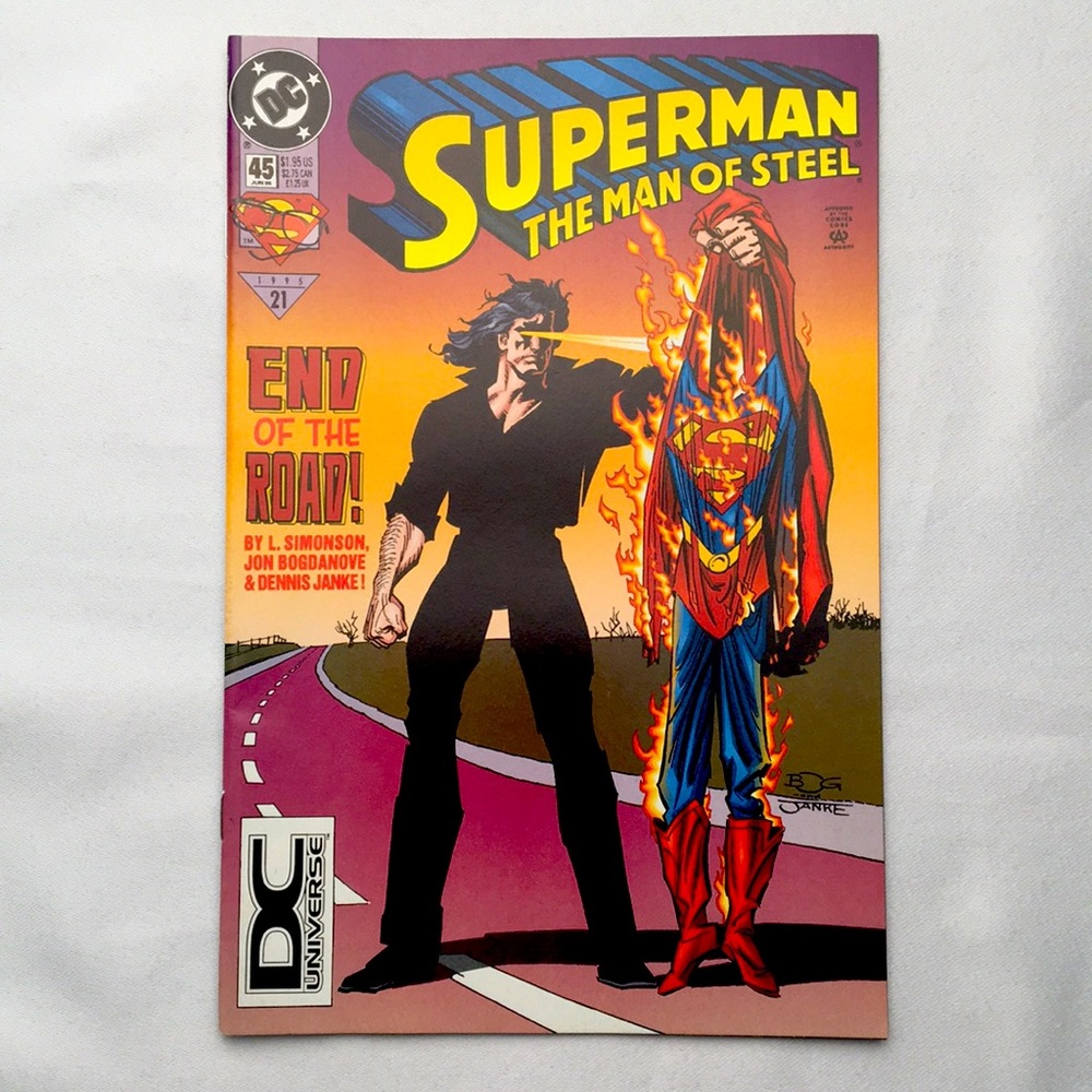 Superman The Man of Steel No 45 Jun 95 Vintage DC Universe Logo Variant DC Comic